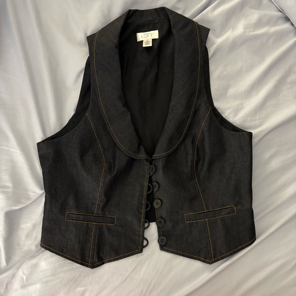 LOFT Charcoal Gray Vest